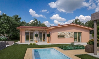 4-Zimmer-Einfamilienhaus mit Garage. Die Garage kann auch zu einem Zimmer umfunktioniert werden.